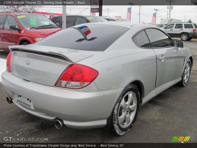 Sterling Silver Metallic / Black 2006 Hyundai Tiburon GS