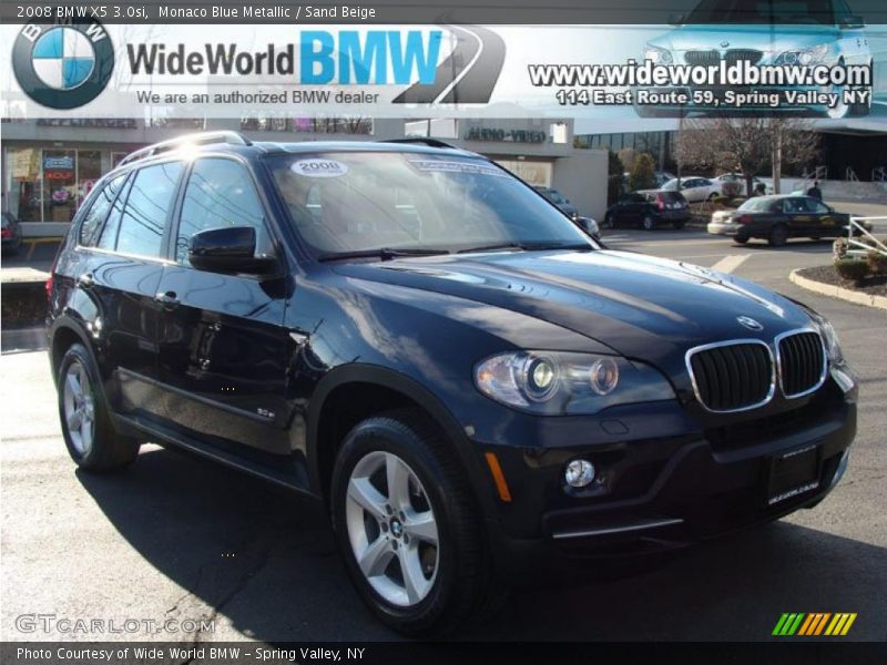 Monaco Blue Metallic / Sand Beige 2008 BMW X5 3.0si