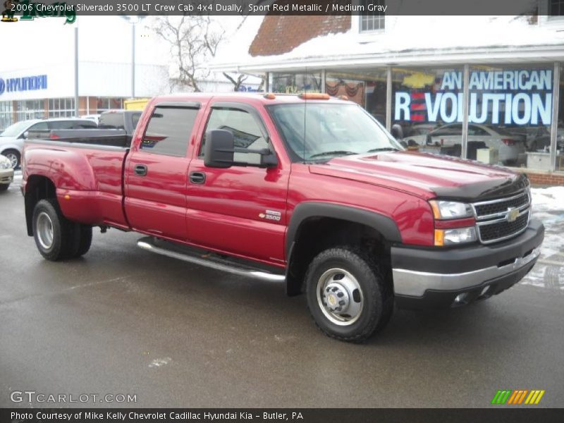 Sport Red Metallic / Medium Gray 2006 Chevrolet Silverado 3500 LT Crew Cab 4x4 Dually