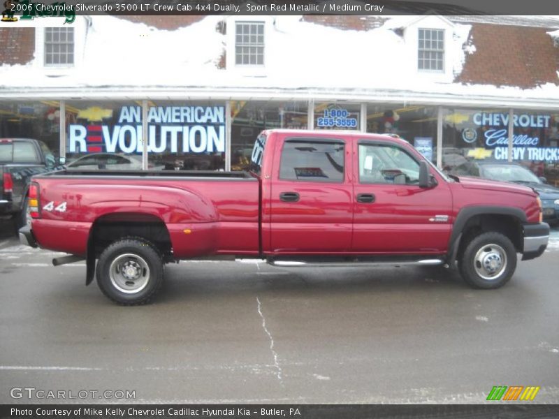 Sport Red Metallic / Medium Gray 2006 Chevrolet Silverado 3500 LT Crew Cab 4x4 Dually