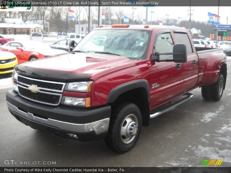Sport Red Metallic / Medium Gray 2006 Chevrolet Silverado 3500 LT Crew Cab 4x4 Dually