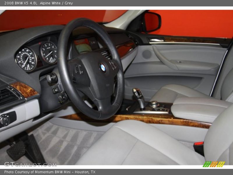 Alpine White / Grey 2008 BMW X5 4.8i