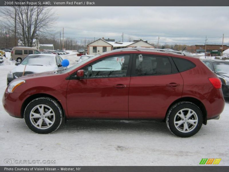 Venom Red Pearl / Black 2008 Nissan Rogue SL AWD