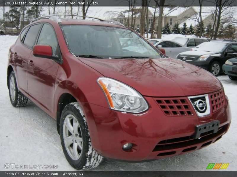 Venom Red Pearl / Black 2008 Nissan Rogue SL AWD