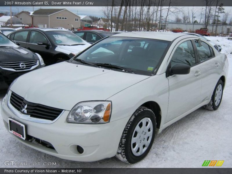 Dover White Pearl / Gray 2007 Mitsubishi Galant ES
