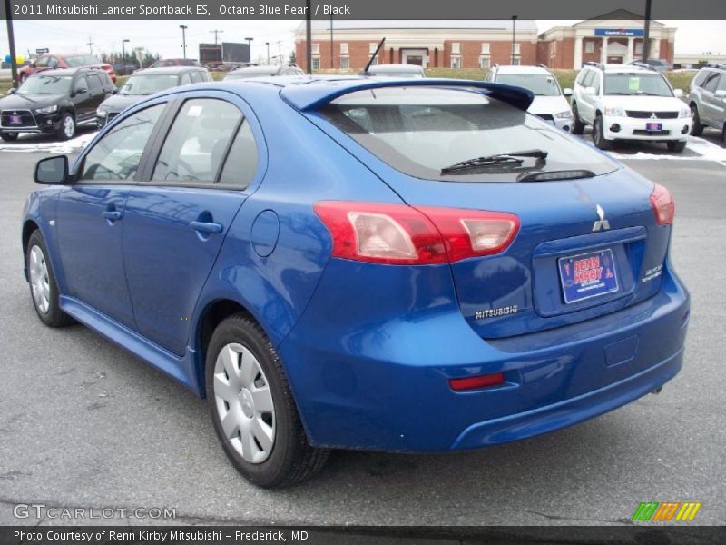 Octane Blue Pearl / Black 2011 Mitsubishi Lancer Sportback ES