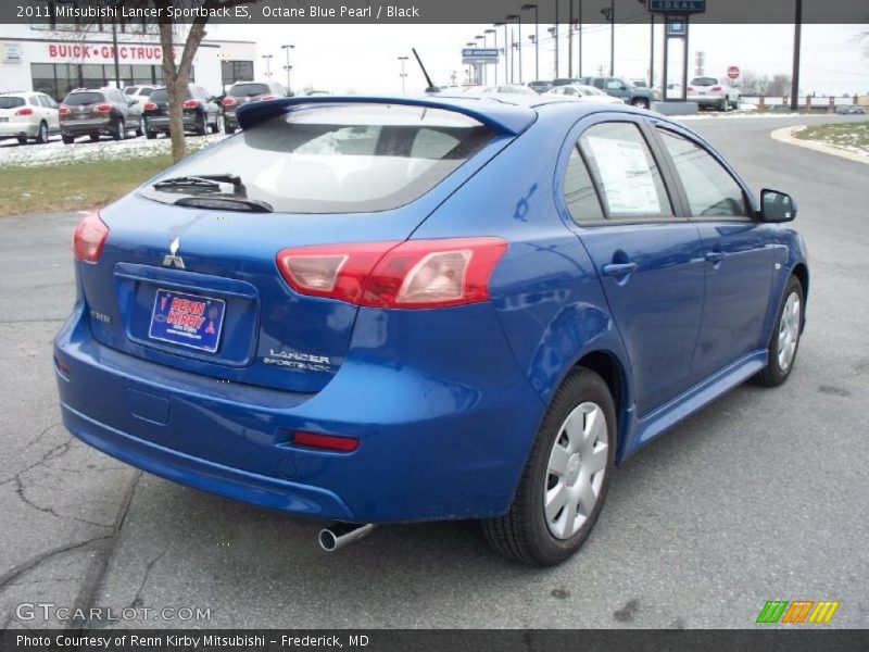 Octane Blue Pearl / Black 2011 Mitsubishi Lancer Sportback ES