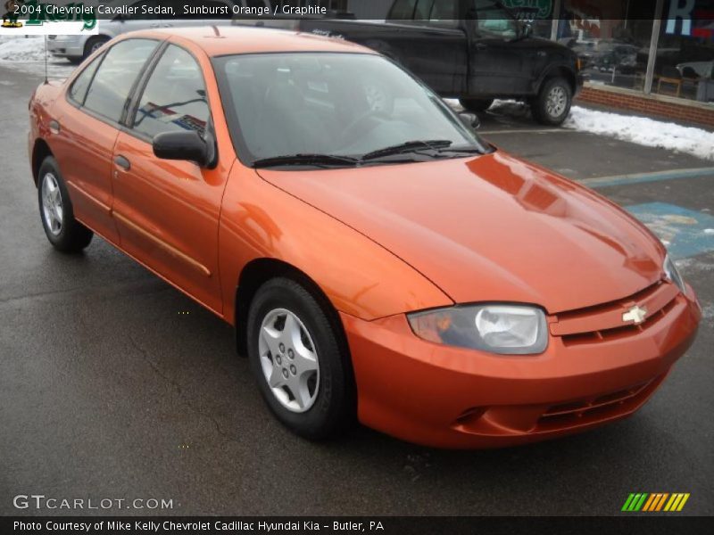 Sunburst Orange / Graphite 2004 Chevrolet Cavalier Sedan