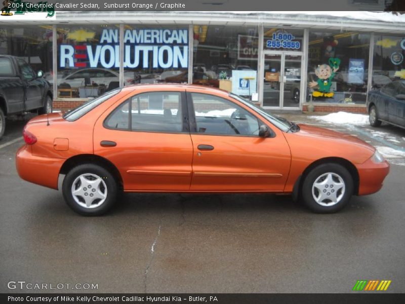Sunburst Orange / Graphite 2004 Chevrolet Cavalier Sedan