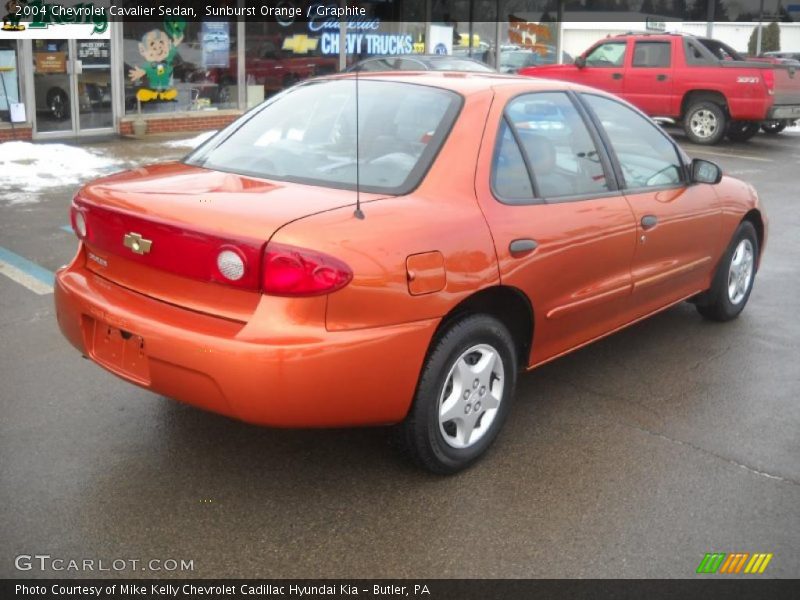 Sunburst Orange / Graphite 2004 Chevrolet Cavalier Sedan