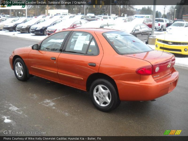 Sunburst Orange / Graphite 2004 Chevrolet Cavalier Sedan