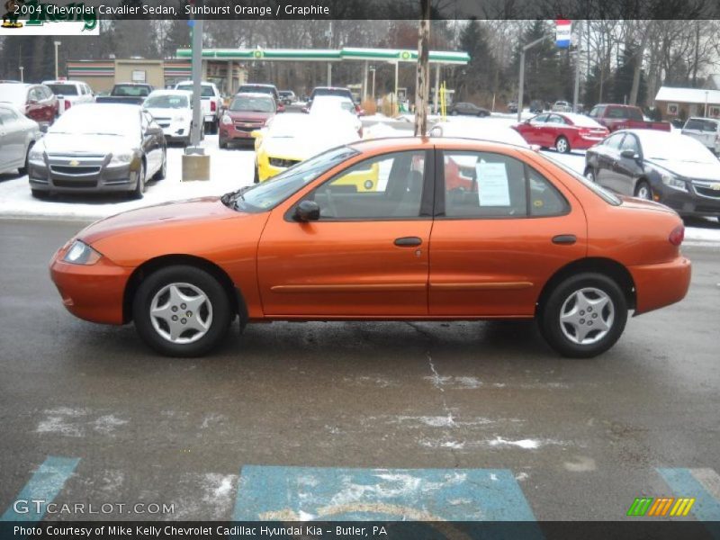 Sunburst Orange / Graphite 2004 Chevrolet Cavalier Sedan