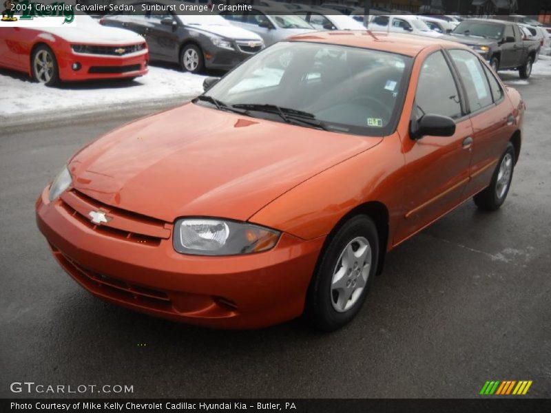 Sunburst Orange / Graphite 2004 Chevrolet Cavalier Sedan