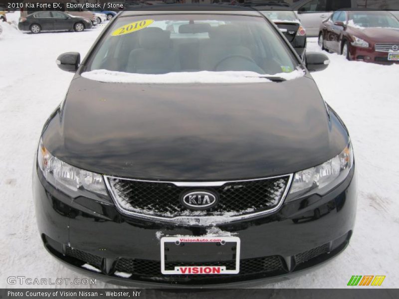 Ebony Black / Stone 2010 Kia Forte EX