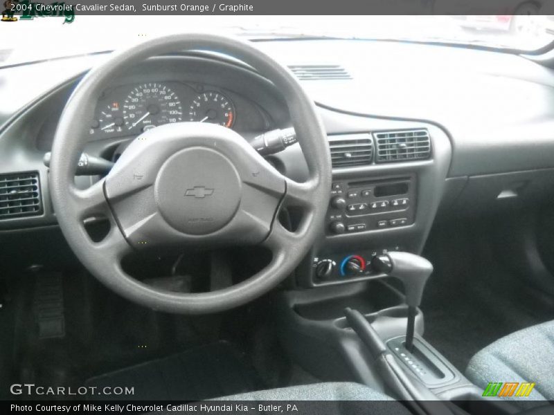 Sunburst Orange / Graphite 2004 Chevrolet Cavalier Sedan