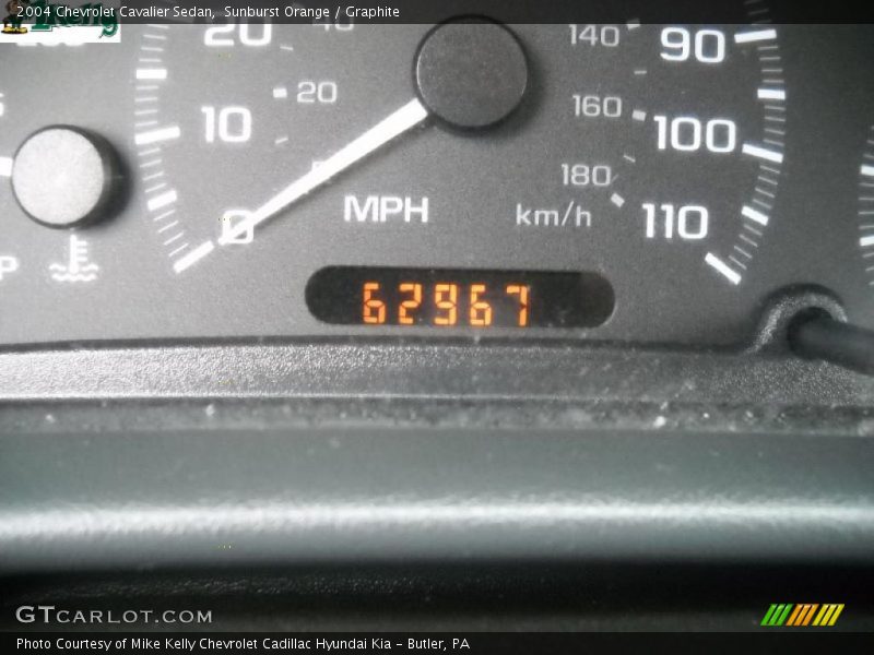 Sunburst Orange / Graphite 2004 Chevrolet Cavalier Sedan