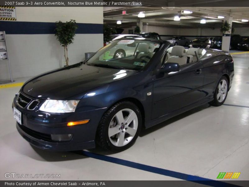 Nocturne Blue Metallic / Parchment/Black 2007 Saab 9-3 Aero Convertible