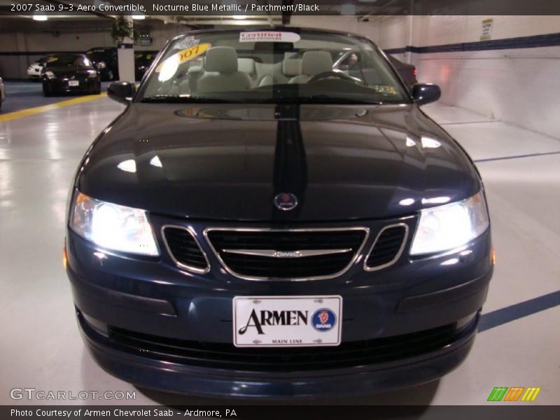 Nocturne Blue Metallic / Parchment/Black 2007 Saab 9-3 Aero Convertible