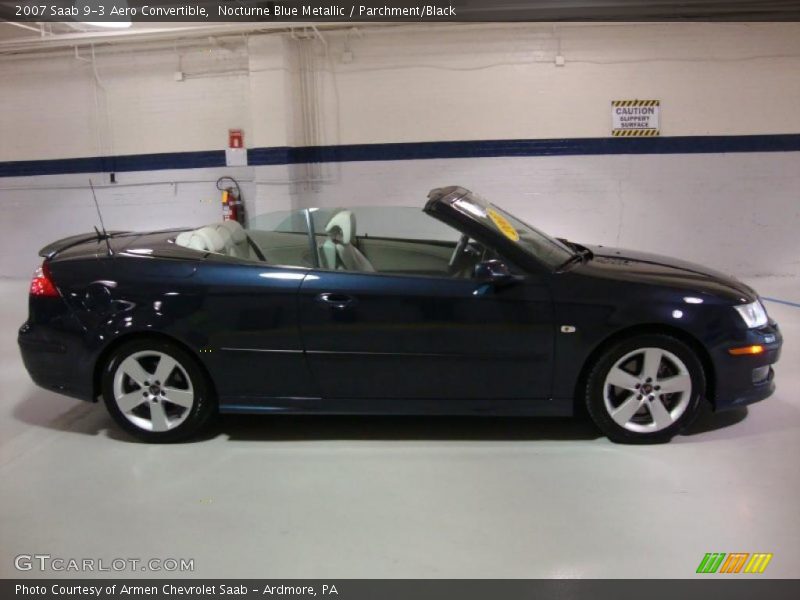 Nocturne Blue Metallic / Parchment/Black 2007 Saab 9-3 Aero Convertible