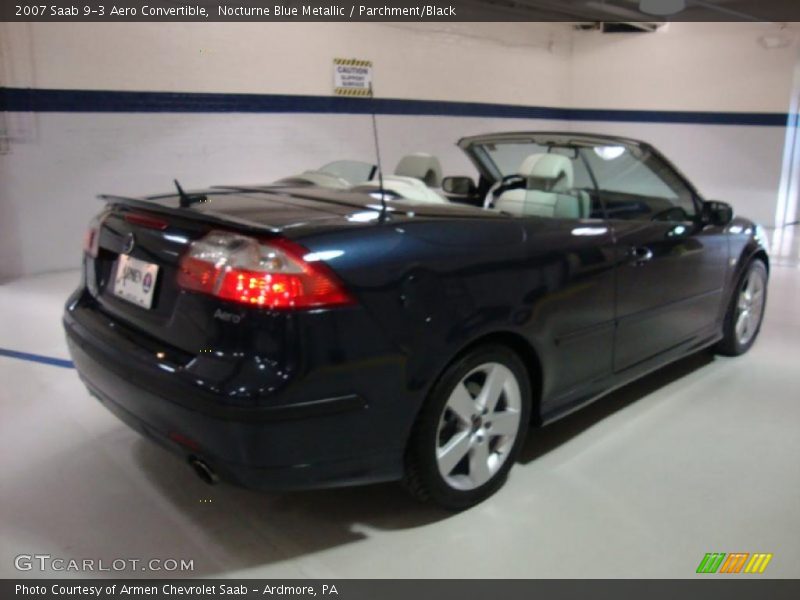 Nocturne Blue Metallic / Parchment/Black 2007 Saab 9-3 Aero Convertible