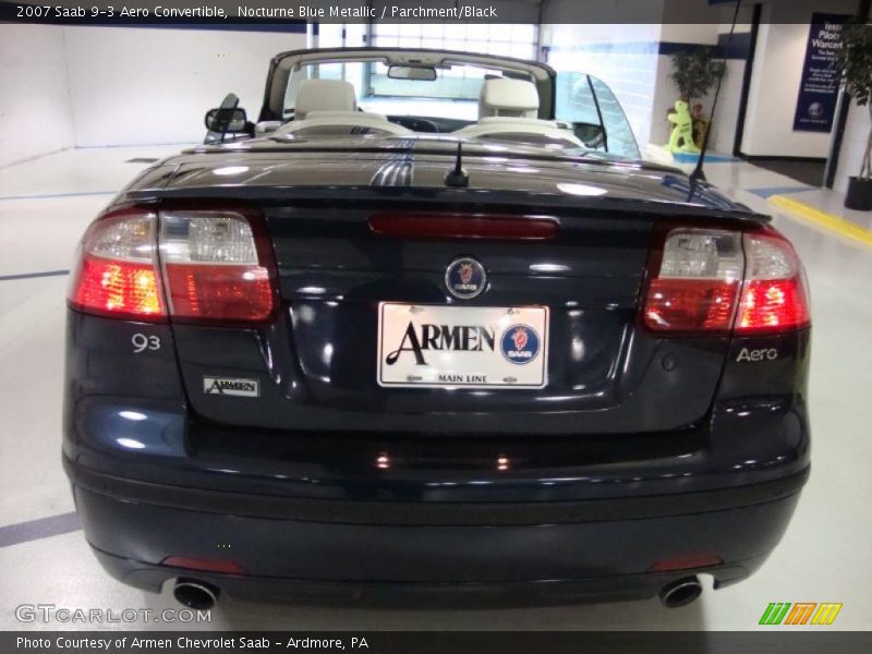 Nocturne Blue Metallic / Parchment/Black 2007 Saab 9-3 Aero Convertible