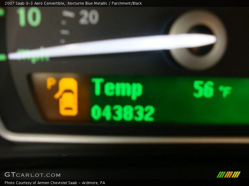 Nocturne Blue Metallic / Parchment/Black 2007 Saab 9-3 Aero Convertible