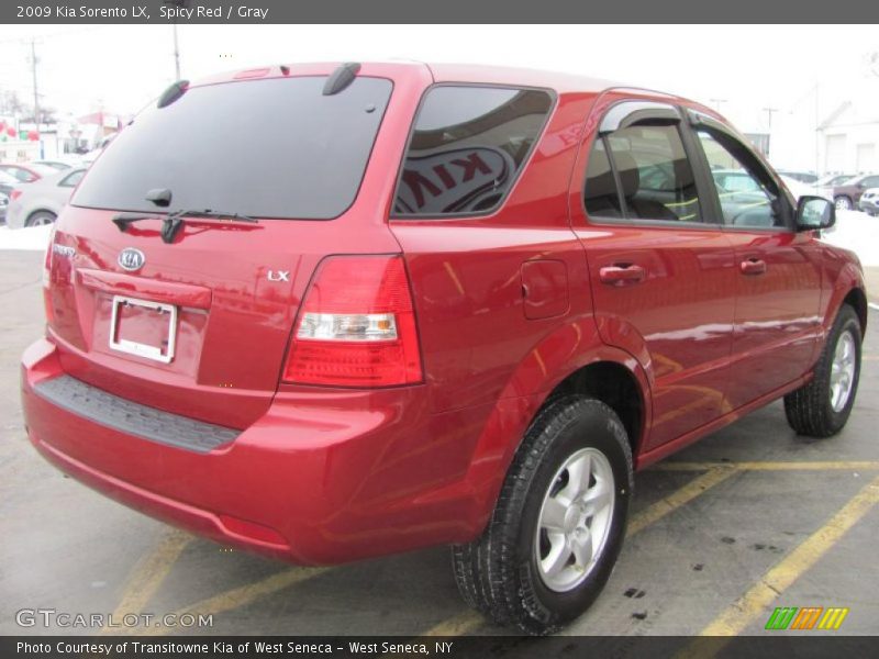 Spicy Red / Gray 2009 Kia Sorento LX