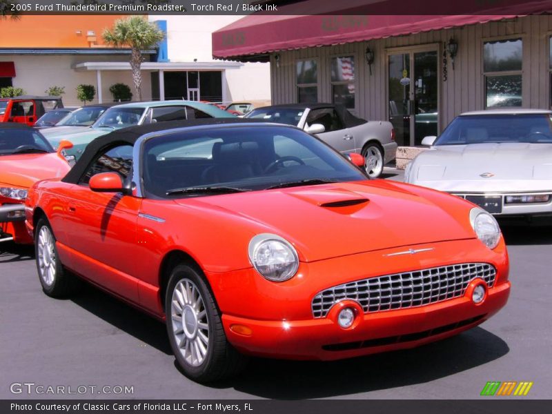 Torch Red / Black Ink 2005 Ford Thunderbird Premium Roadster