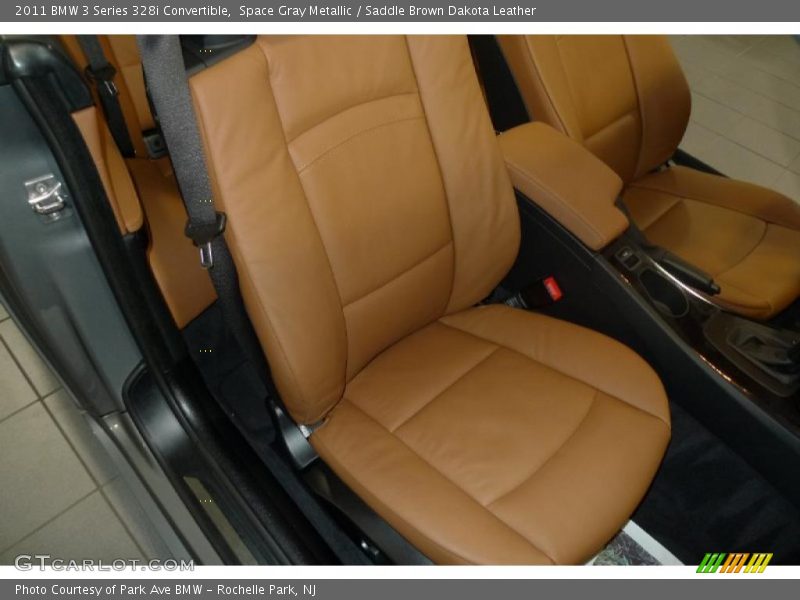 Space Gray Metallic / Saddle Brown Dakota Leather 2011 BMW 3 Series 328i Convertible