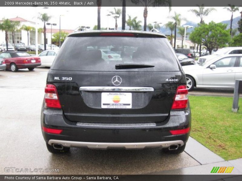 Black / Ash 2009 Mercedes-Benz ML 350 4Matic