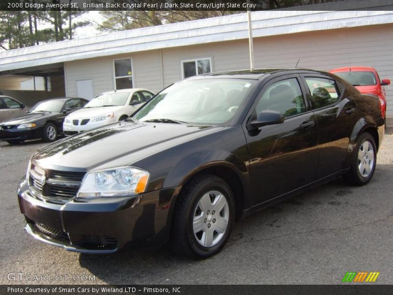 Brilliant Black Crystal Pearl / Dark Slate Gray/Light Slate Gray 2008 Dodge Avenger SE