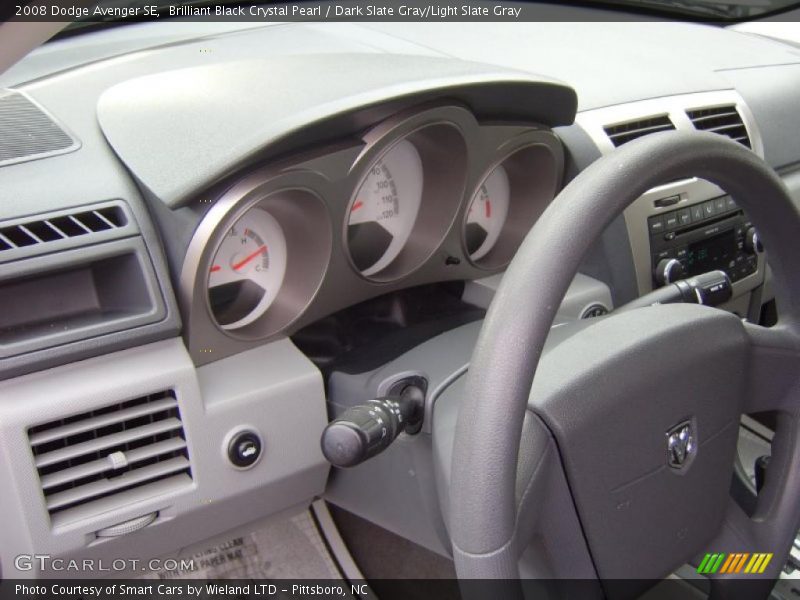 Brilliant Black Crystal Pearl / Dark Slate Gray/Light Slate Gray 2008 Dodge Avenger SE