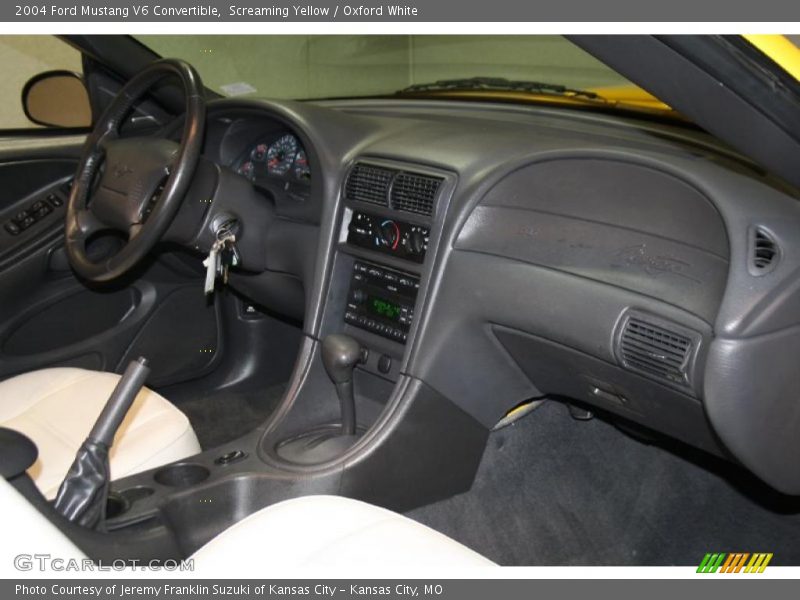 Screaming Yellow / Oxford White 2004 Ford Mustang V6 Convertible