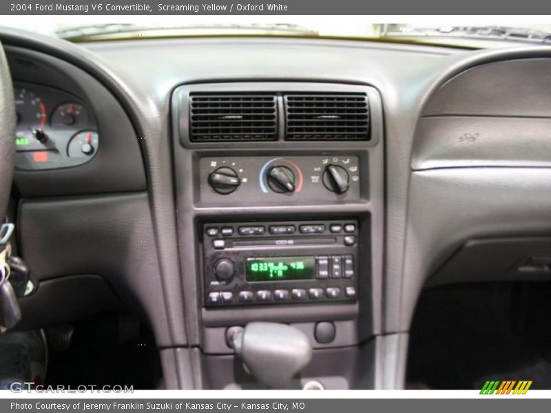 Screaming Yellow / Oxford White 2004 Ford Mustang V6 Convertible