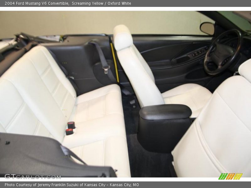 Screaming Yellow / Oxford White 2004 Ford Mustang V6 Convertible