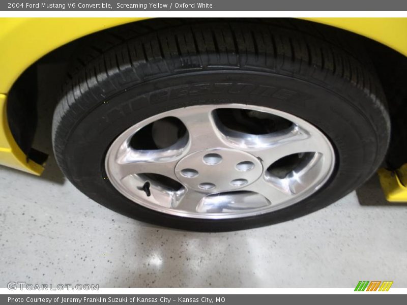 Screaming Yellow / Oxford White 2004 Ford Mustang V6 Convertible