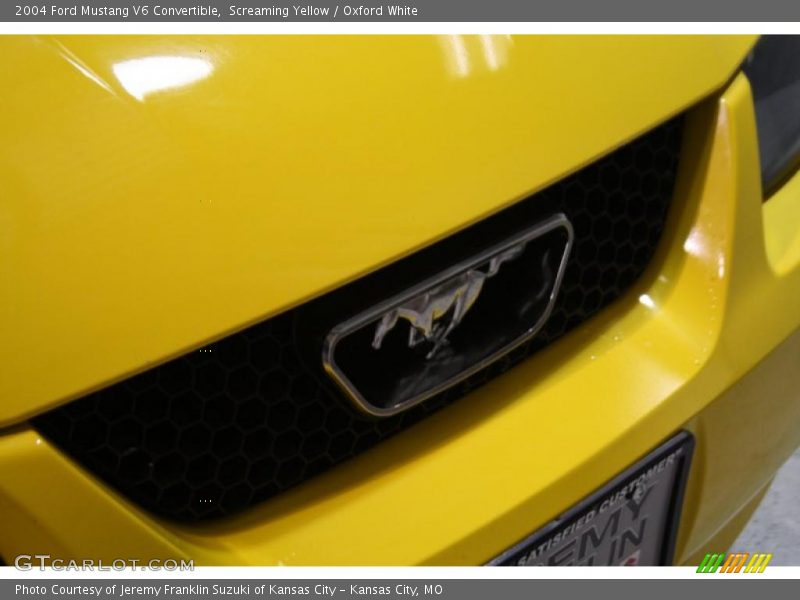 Screaming Yellow / Oxford White 2004 Ford Mustang V6 Convertible