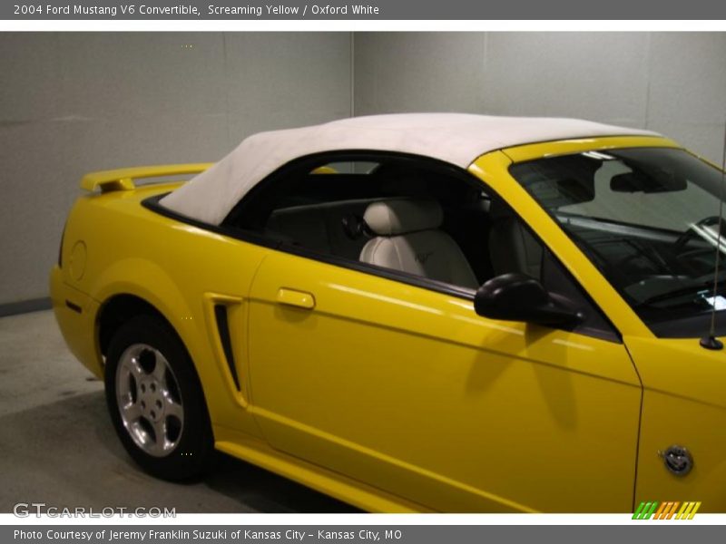 Screaming Yellow / Oxford White 2004 Ford Mustang V6 Convertible