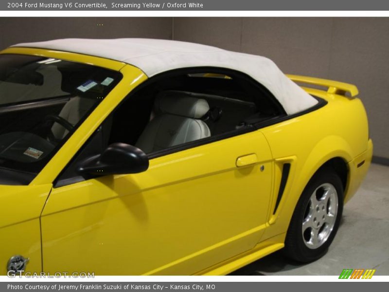Screaming Yellow / Oxford White 2004 Ford Mustang V6 Convertible