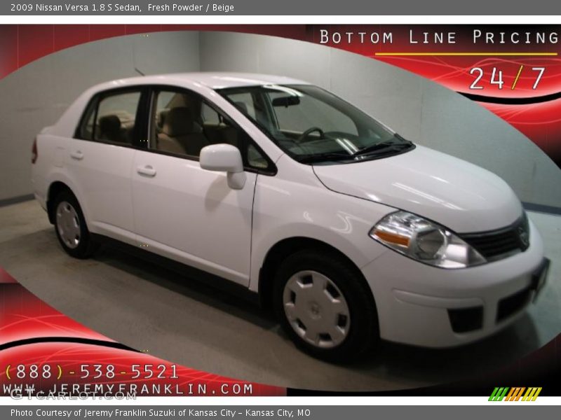 Fresh Powder / Beige 2009 Nissan Versa 1.8 S Sedan