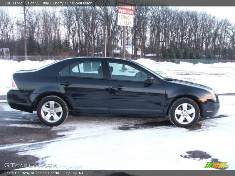 Black Ebony / Charcoal Black 2008 Ford Fusion SE
