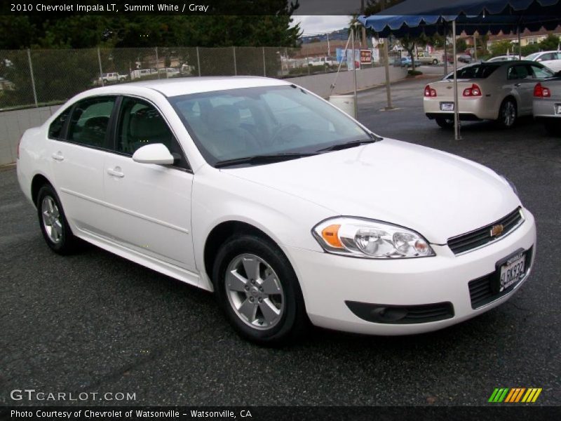 Summit White / Gray 2010 Chevrolet Impala LT