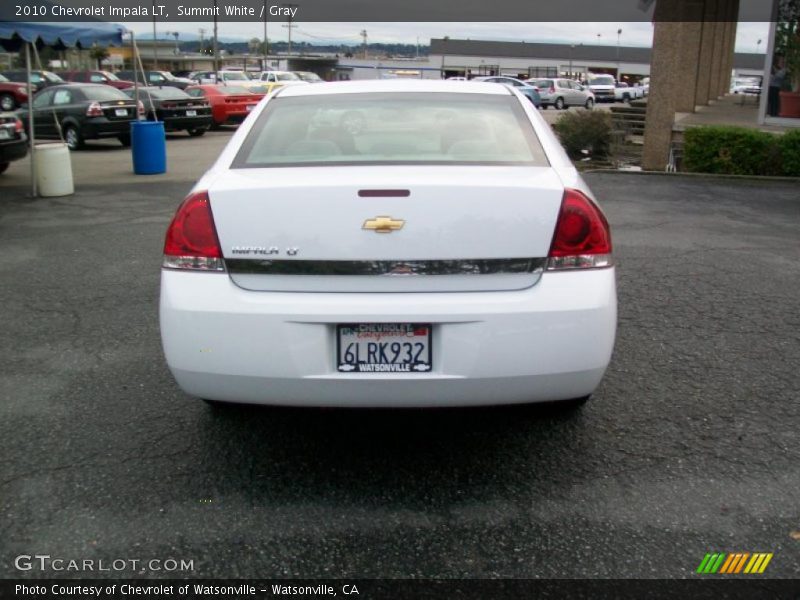 Summit White / Gray 2010 Chevrolet Impala LT