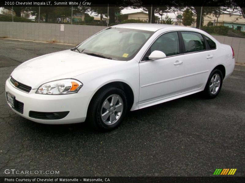 Summit White / Gray 2010 Chevrolet Impala LT
