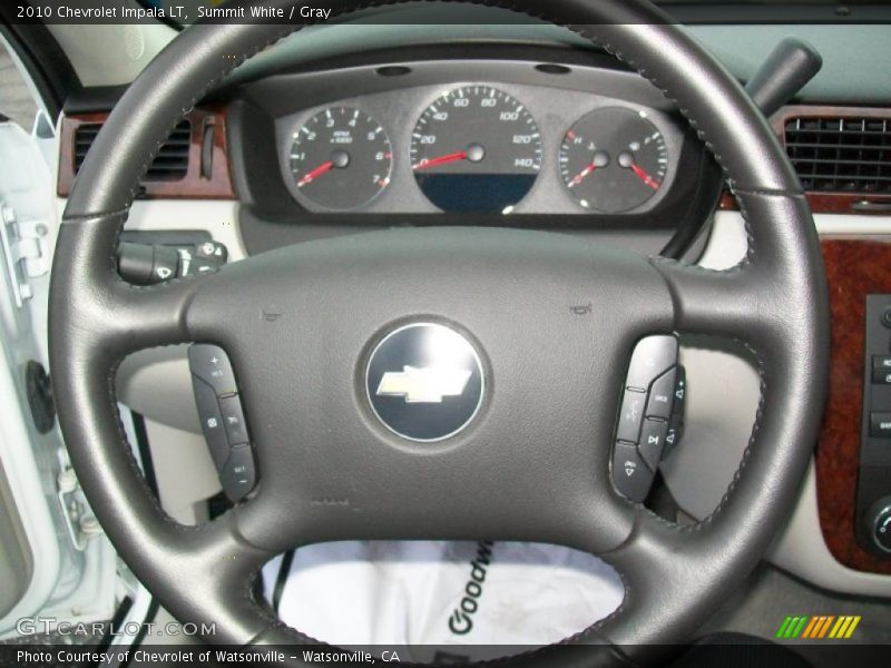 Summit White / Gray 2010 Chevrolet Impala LT