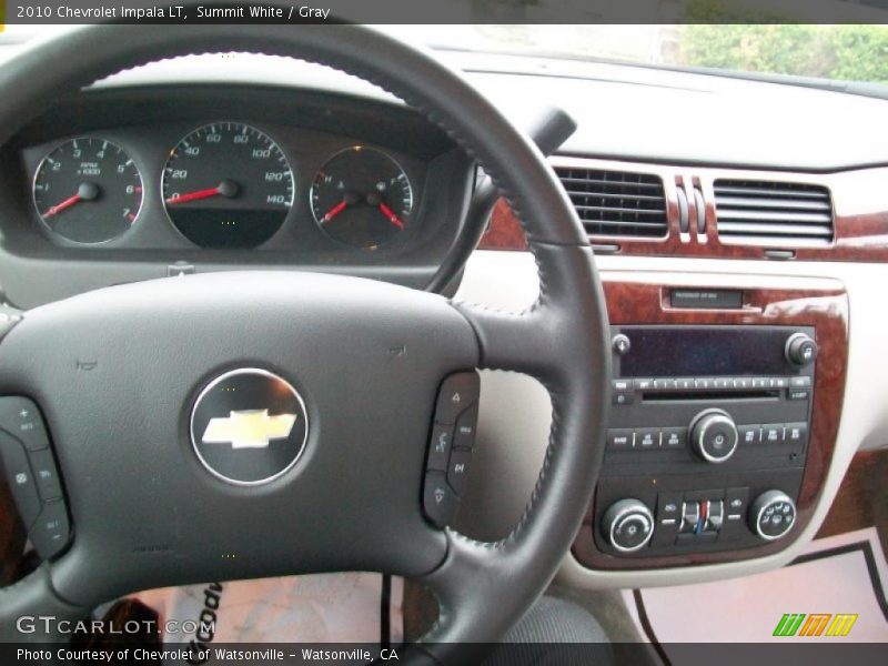 Summit White / Gray 2010 Chevrolet Impala LT