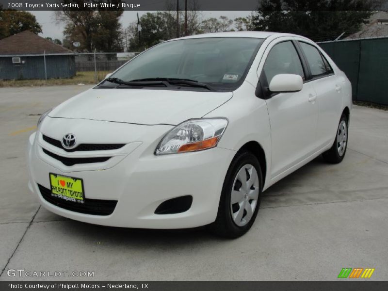 Polar White / Bisque 2008 Toyota Yaris Sedan