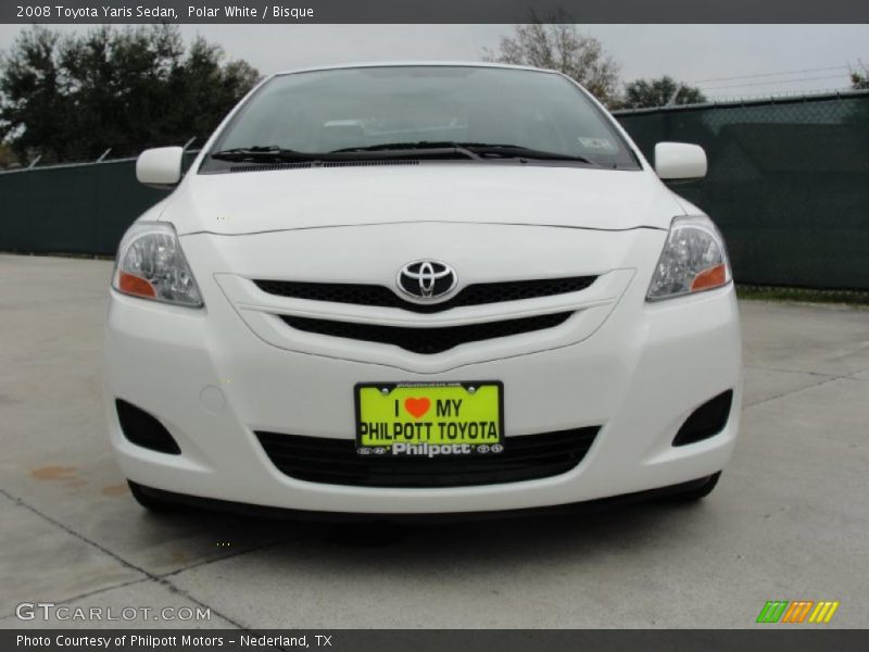 Polar White / Bisque 2008 Toyota Yaris Sedan