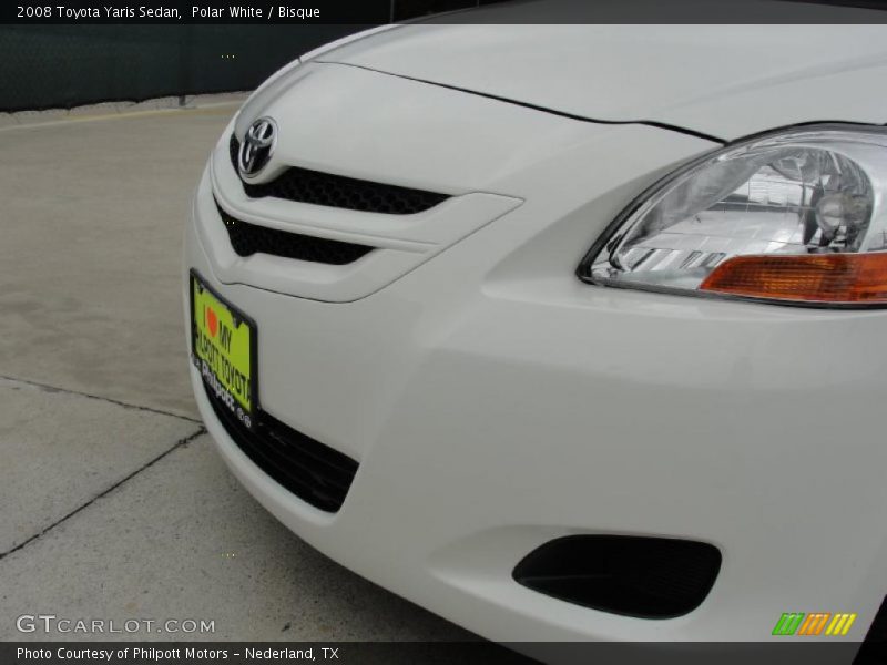 Polar White / Bisque 2008 Toyota Yaris Sedan