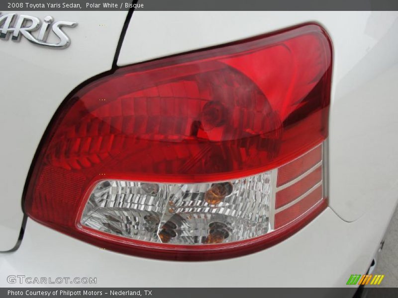 Polar White / Bisque 2008 Toyota Yaris Sedan